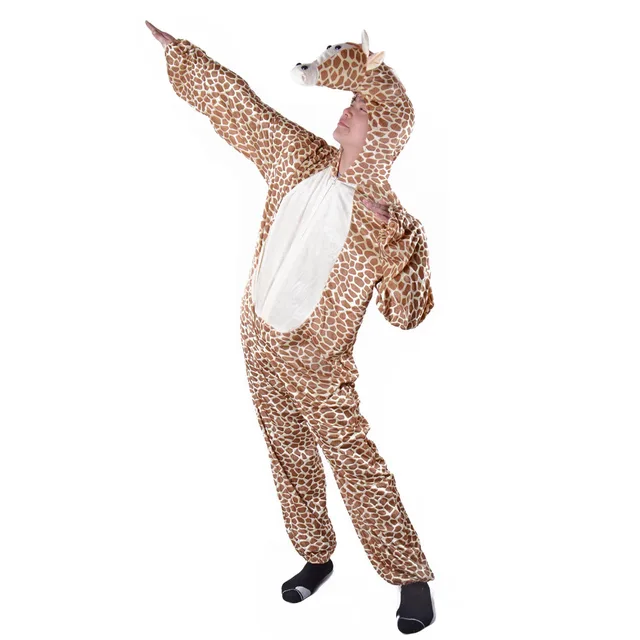 adult jolly giraffe costume animal onesie funny wild animal costume fancy dress fleece jumpsuit with hood
