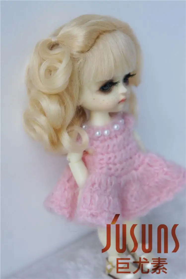 JD242 1/8 1/12 парик для куклы мохеровый милый ребенок курчавый BJD мохеровые парики Размер 4-5 дюймов 5-6 дюймов аксессуары для кукол