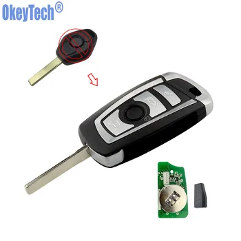 

OkeyTech Modified Flip 4 Button 315/433MHZ Remote Key for BMW EWS 325 330 318 525 530 540 E38 E39 E46 M5 X3 X5 HU92 ID44 PCF7935
