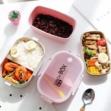 

MICCK Wheat Straw Lunch Box For Kids Portable Leakproof Bento Box Eco-Friendly Food Container Japanese Style 2000ml Food Storage