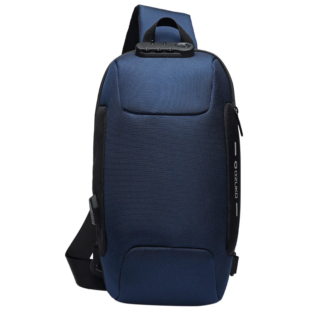 

Waist bag Барсетка USB Large Capacity Multi-function Messenger Bag Men's Anti-Theft Shoulder Waterproof Travel Chest Bag #3