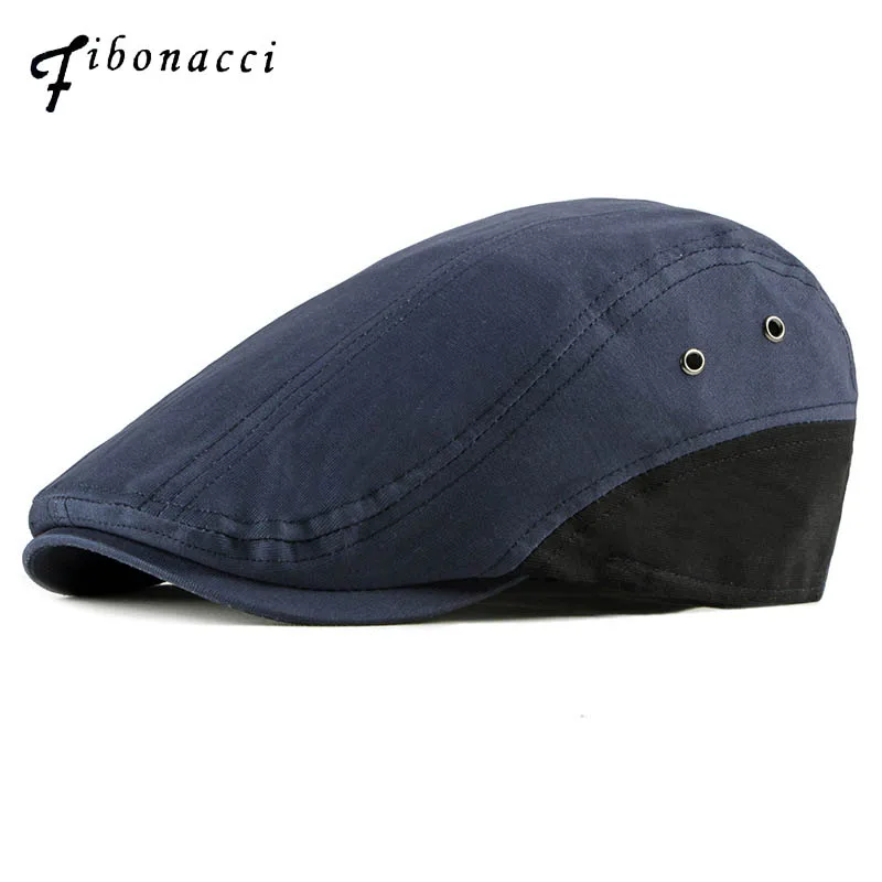 

Fibonacci Vintage Spring Summer Beret Men Womwn Hat Cotton Patchwork Cabbie Flat Ivy Newsboy Cap