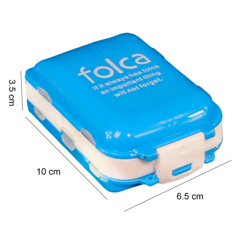 Portable Folding Pill Case Medicine Drug Pills Box Cases Drugs Capsule tablet Container Plastic Empty Drug organizer pillbox