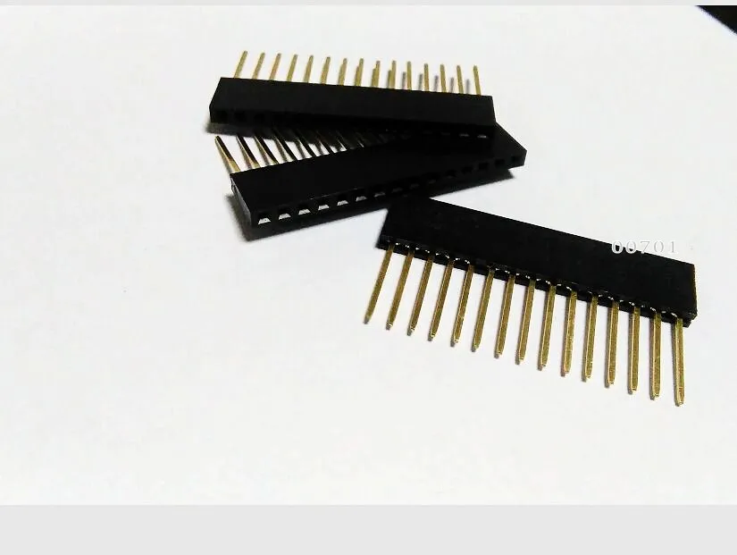 

Free shipping 20pcs Stackable Shield Female header 15Pin pin header 2.54 mm Kit for A rduino