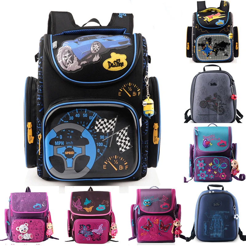 Портфолио школа сумки девочки мальчики ортопедические рюкзак Mochila Infantil россия