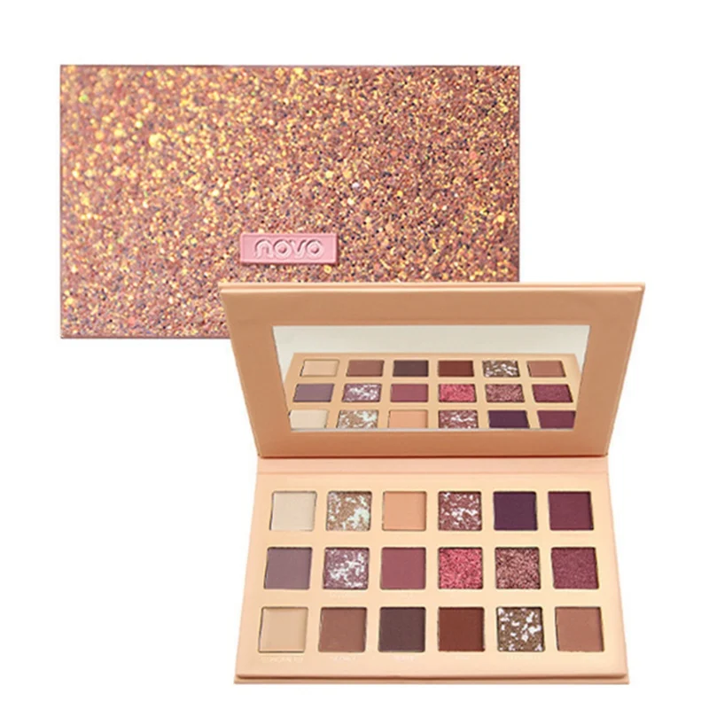 

18 Colors Glitter Shimmer Matte Eyeshadow Palette Pigmented Metallic Natural Eye Shadow Powder Makeup Eyeshadow Kit
