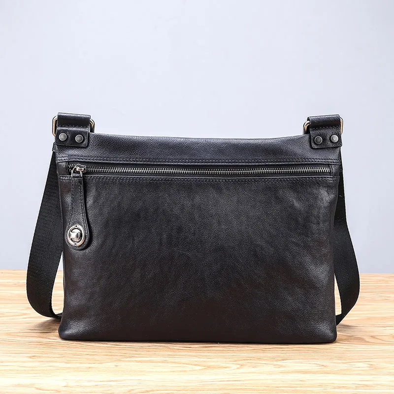 AETOO Leather men's bag new men's bag shoulder Messenger bag cross section casual leather small bag