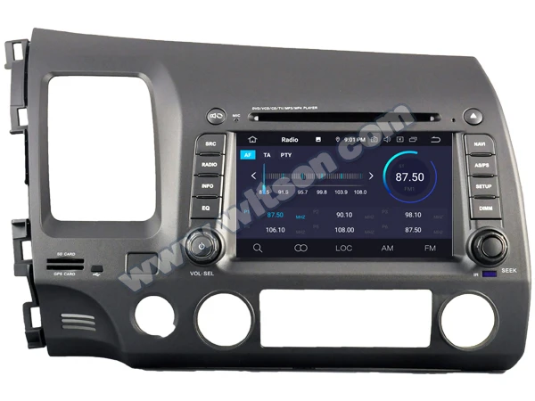 Flash Deal 7" Android 9.0 OS Car DVD Multimedia Navigation GPS Radio for Honda Civic 2006-2011 (Left Hand Drive) with ADAS Function Support 1
