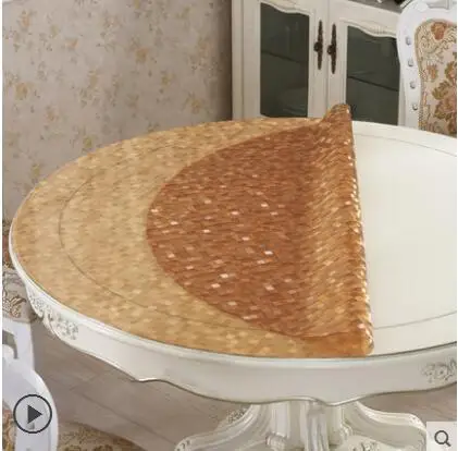 PASAYIONE круглый мягкий стеклянный стол ткань прозрачный коврик для обеденного