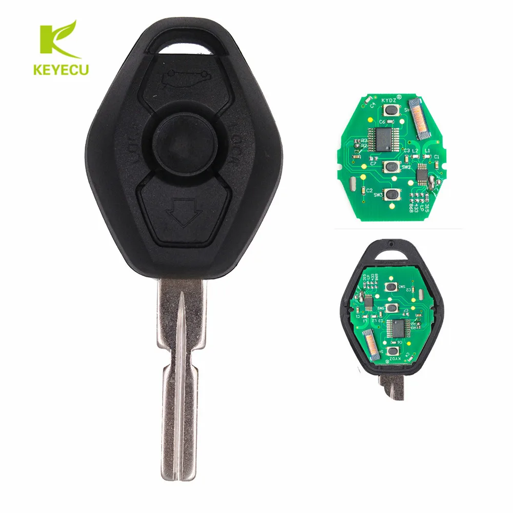 KEYECU Uncut новая система CAS2 ID7944 Чип дистанционного ключа Fob 433 МГц для BMW 3 5 6 7 X3 X5 Z3 HU58
