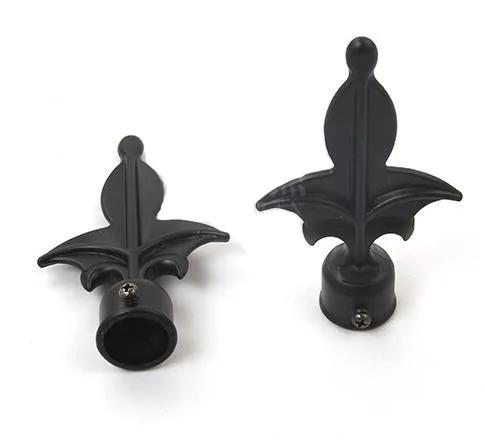 

(For 19-22mm Bar)decorative curtain rod head bat shaped Aluminum Alloy curtain rod accessories