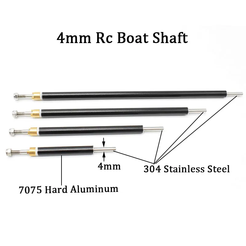 

Rc Boat High Quality 4mm Stainless Steel Shaft L10/15/20/25 Drive Shaft Aluminum Shaft Sleeve Gasket Nut For Rc Boat Spare Parts