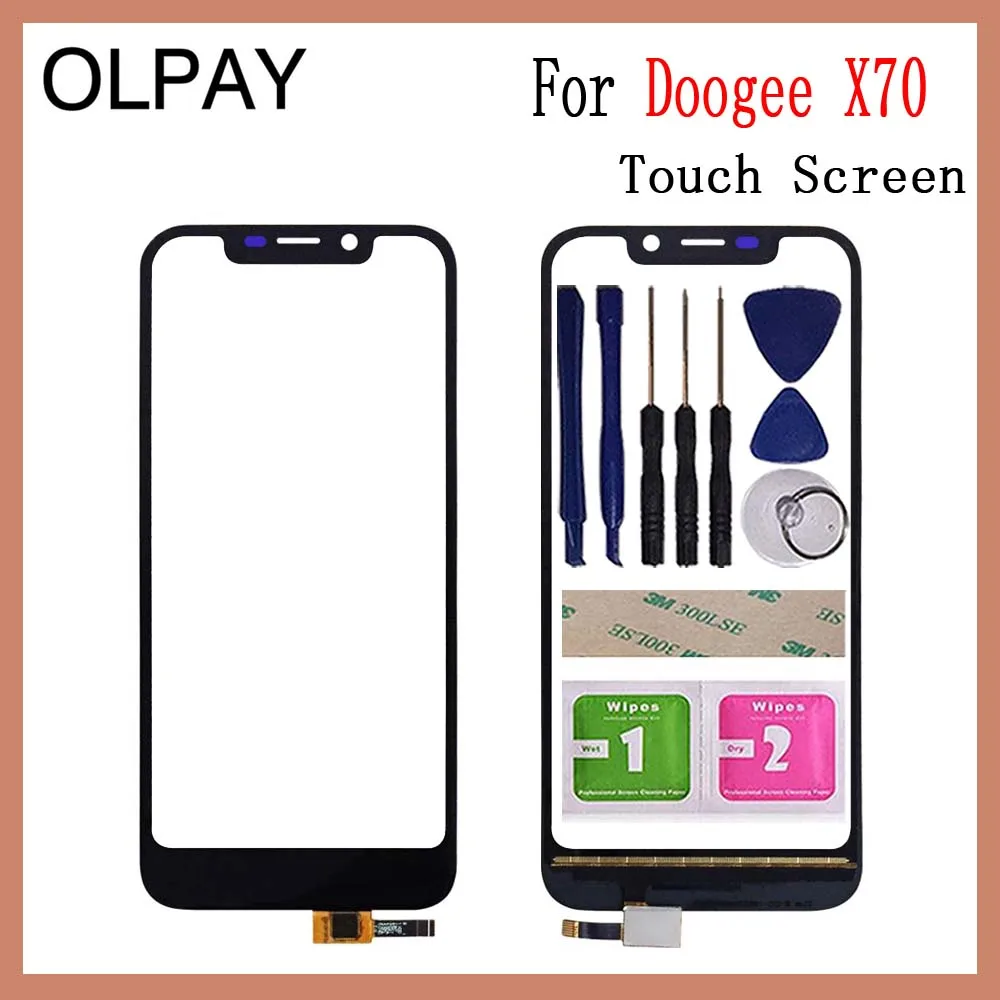 

OLPAY 5.5'' For Doogee X70 X 70 Touch Screen Glass Digitizer Panel Lens Sensor Glass Free Adhesive And Wipes