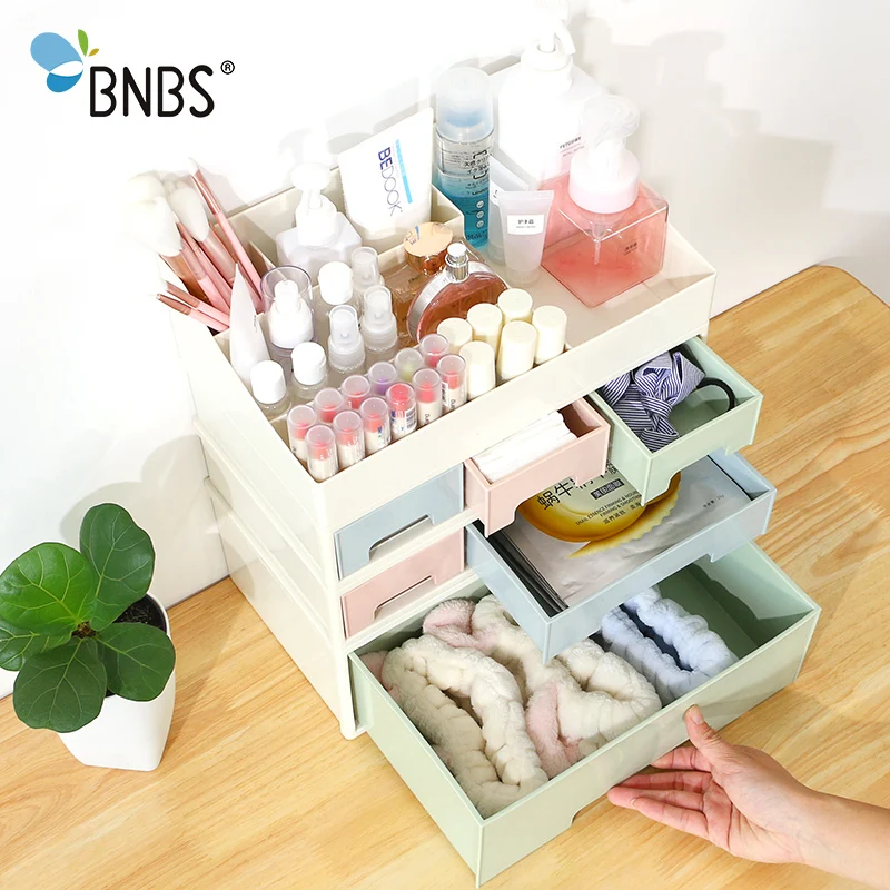 SALE BNBS 1Pcs Creative Combinable Desktop Storage Box Makeup Organizer