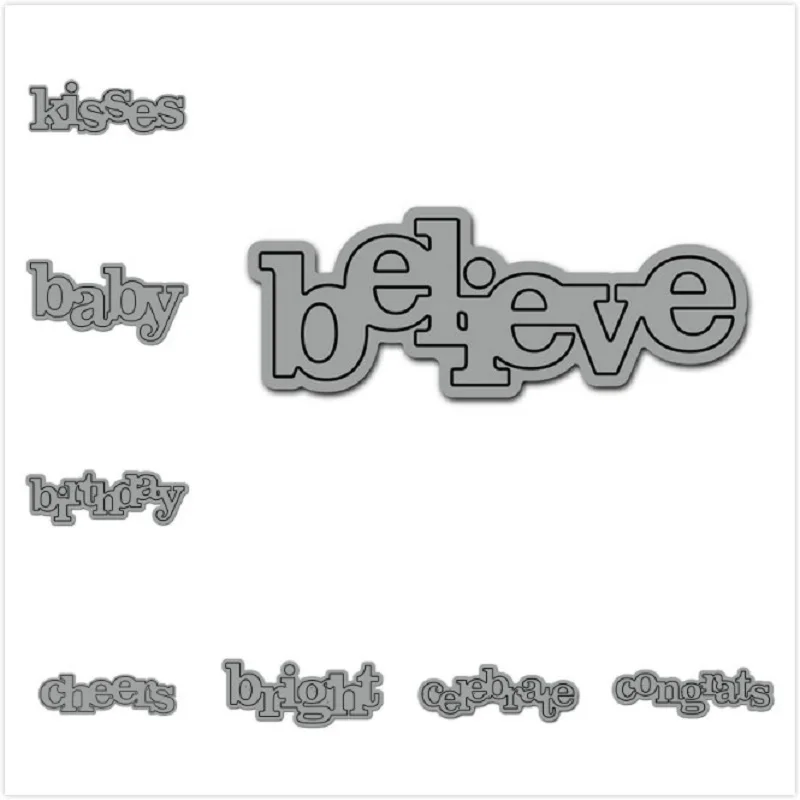 

DiyArts Letters Shine Wonder Metal Cutting Dies Stencil for DIY Scrapbooking Decorative Craft Paper Cards Making New Diecut 2019