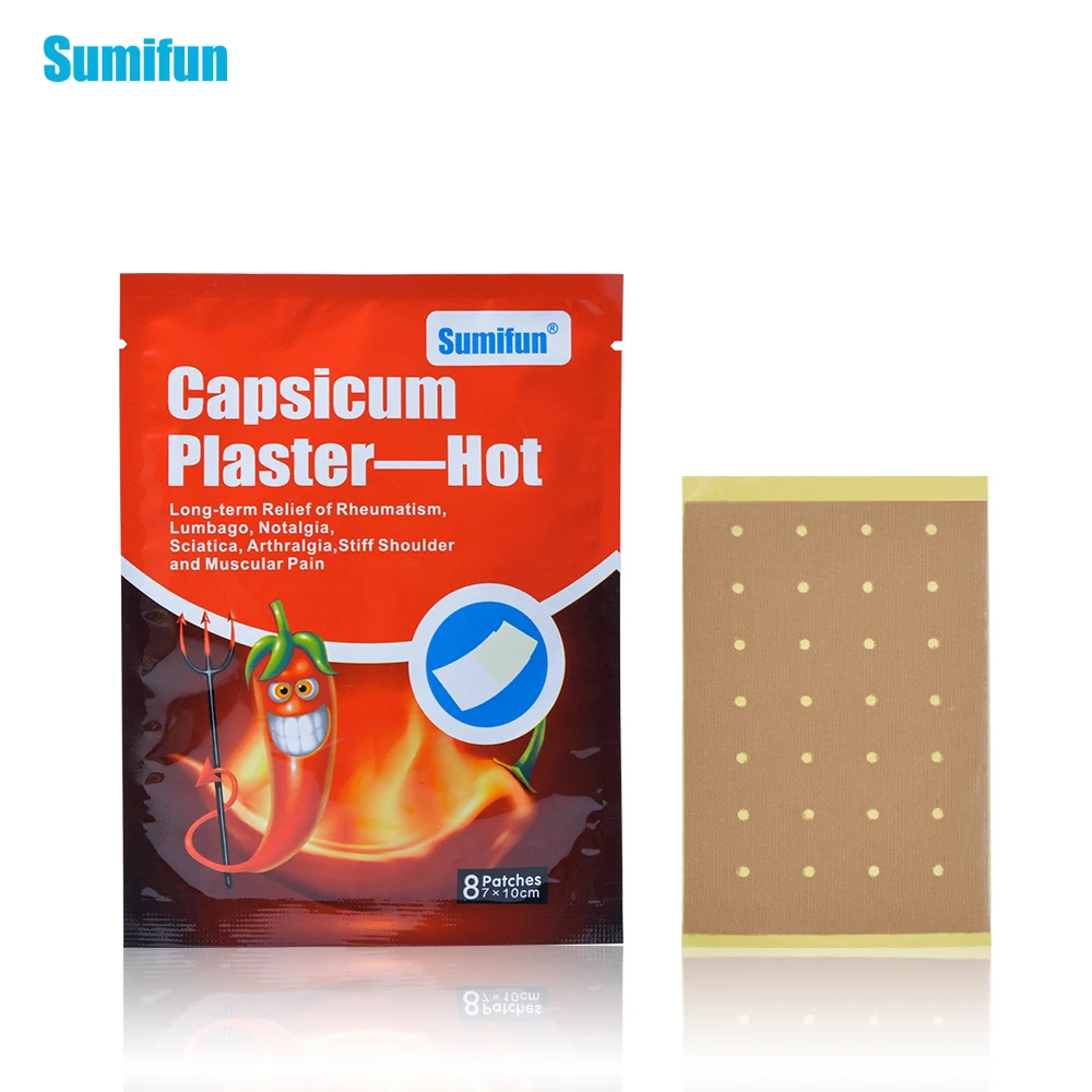 96Pcs Sumifun Capsicum Plaster Hot Back Pain Neck Pain Back Pain Muscle Pain Relief Patch Of Health Care Body Massage D0676 sumifun 96pcs chinese herbal plaster pain reliving patch temporary relief health care medical of minor aches