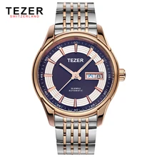 TEZER Top Luxury Brand Full Stainless Steel Men s Mechanical Business Watches 5ATM Waterproof Men Wrist