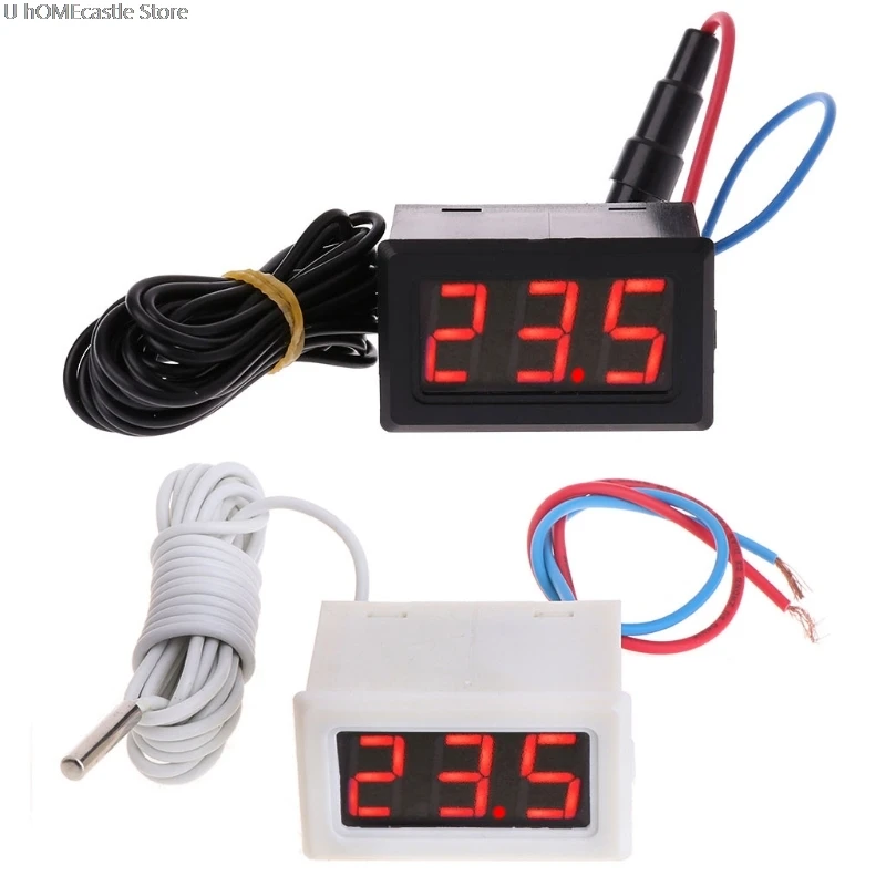 

Digital LCD Display Thermometer 110V 220V 100-230V Temperature Sensor w 2m Probe