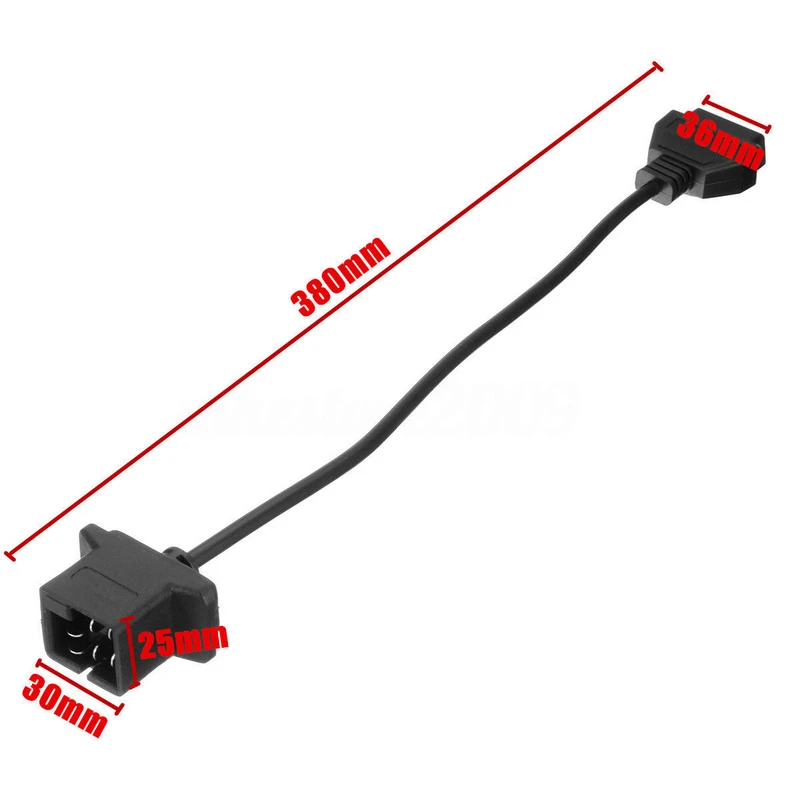 JX-LCLYL 6 Pin OBD To OBD2 Connector Adapter Cable Wire For Chrysler Jeep Dodge