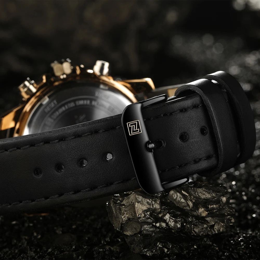  NAVIFORCE Original Luxury Brand Leather Quartz Watch Men Clock Digital LED Army Military Sport Wris