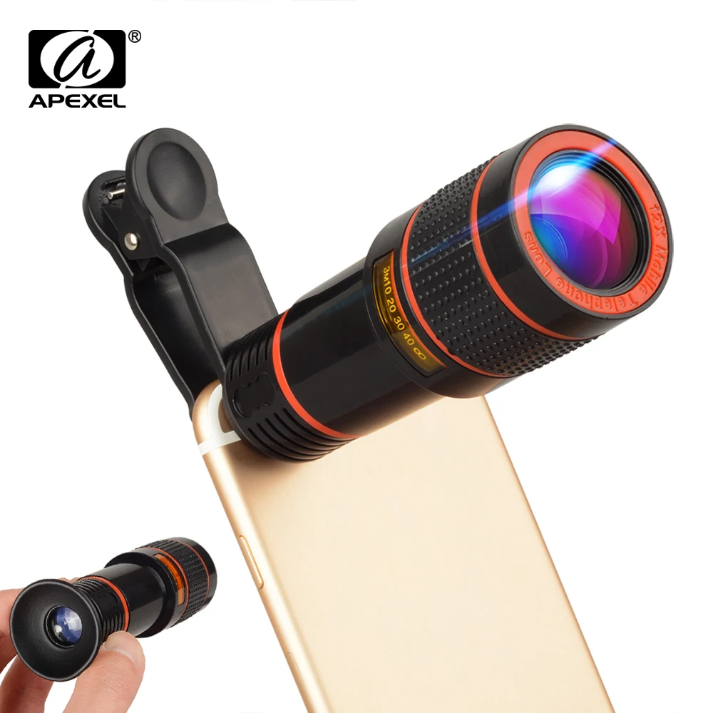 APEXEL 12X telescope Telescope monocular lens for iPhone X 7 8 android