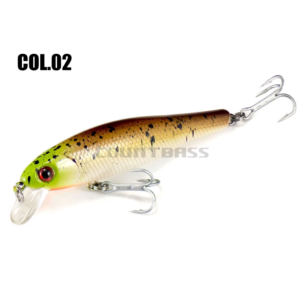 80mm 10g Countbass Floating Minnow Wobblers Lures for Fishing Rigged with Hook Size 6 Bass Chatterbait Jerk Your bait Crank Shad-5