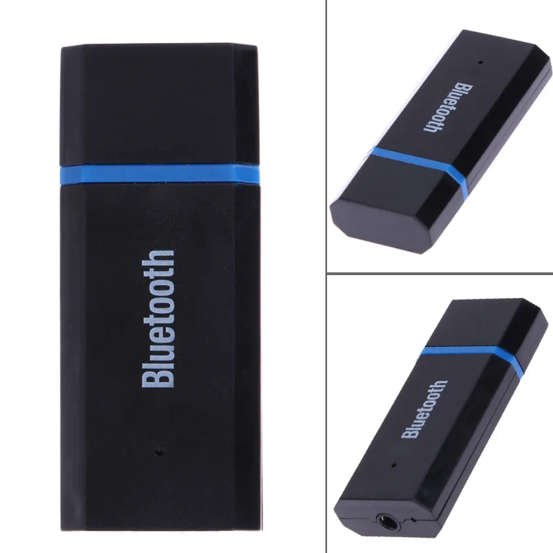 Mini USB Bluetooth Audio Receiver 3.5mm Audio Cable Black Wireless Transmission Practical Phone