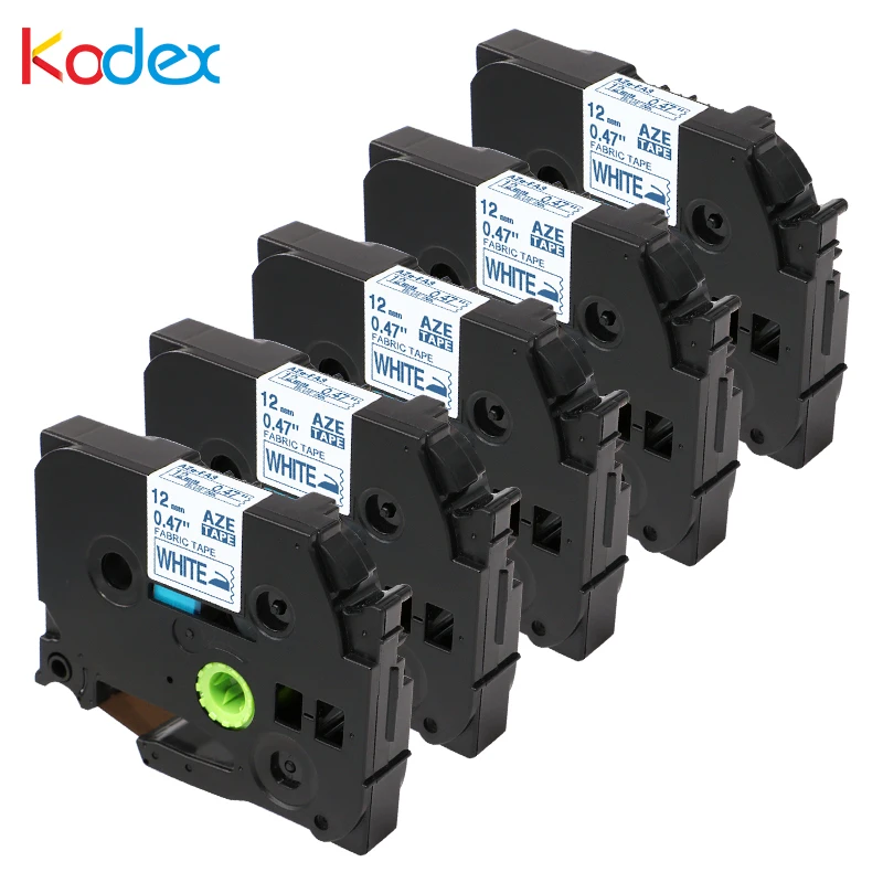 Kodex 5 шт. 12 мм тканевая этикетка совместима с Brother TZe-FA3 TZeFA3 железная лента