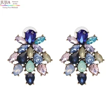 JUJIA, новинка, хорошее качество, трендовые модные серьги для женщин, горячая распродажа, Женские винтажные серьги с кристаллами