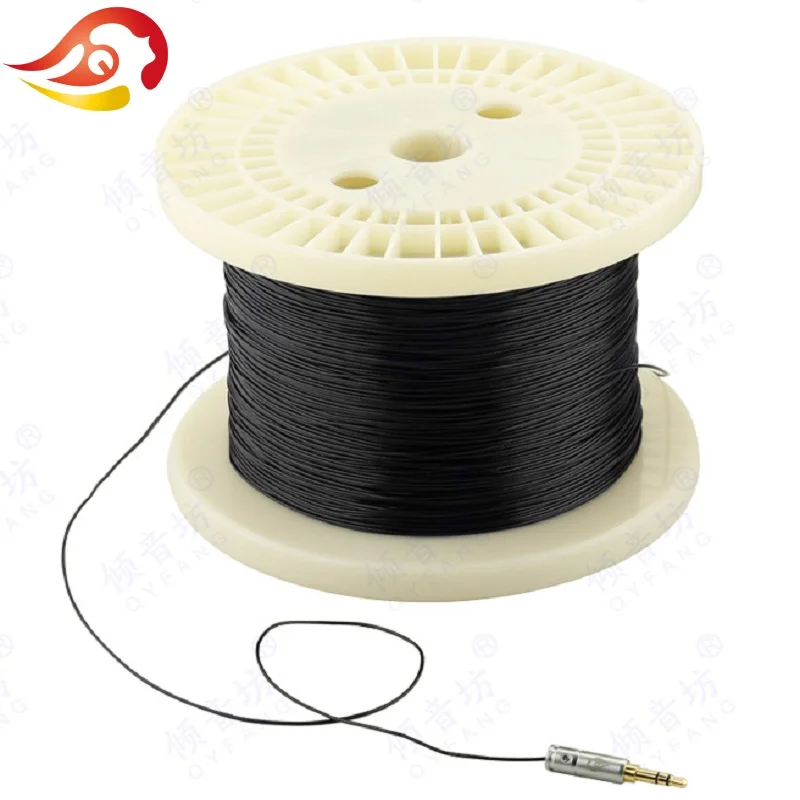 

QYFANG 1.2m 1 Core Earphone Upgrade Cable DIY Module HiFi Headphone 1 Drive Stereo Detachable Cord Flexible PVC Silver Foil Wire