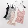 1pc 50% Silk 50% Viscose Knit V neck Lace Camisole Top Vest Shirt Sleepwear Spaghetti Strap SS005 ► Photo 1/6