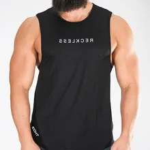 YEMEKE мужские майки майка для фитнеса мужские без рукавов дышащие топы с круглым вырезом Топы с принтом для мужчин Бодибилдинг топы