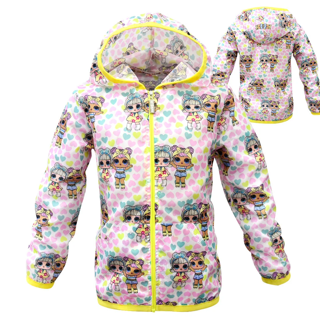 

2019 spot new children cartoon pattern sun protection clothing girls air conditioning shirt hooded skin care clothing generation