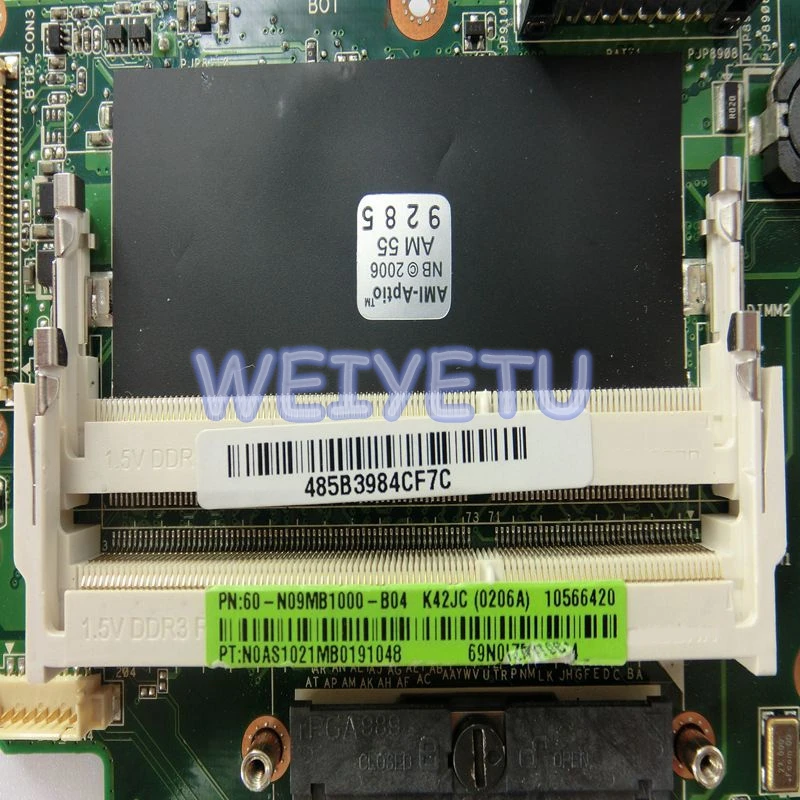 Материнская плата K42JC HM55 GT310M с 8 видеокартами для ASUS A42J K42J X42J A40J материнская