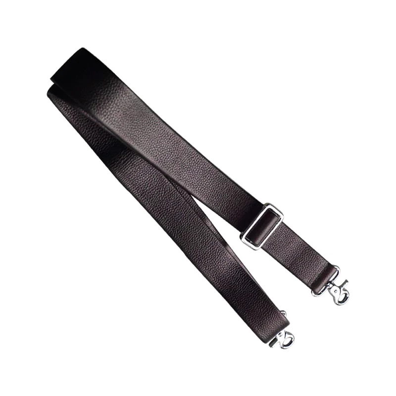 150cm Genuine Leather Bags Straps Black/camel Detachable Handle Replacement Mens Shoulder Silver Buckle Bag Accessories Mens