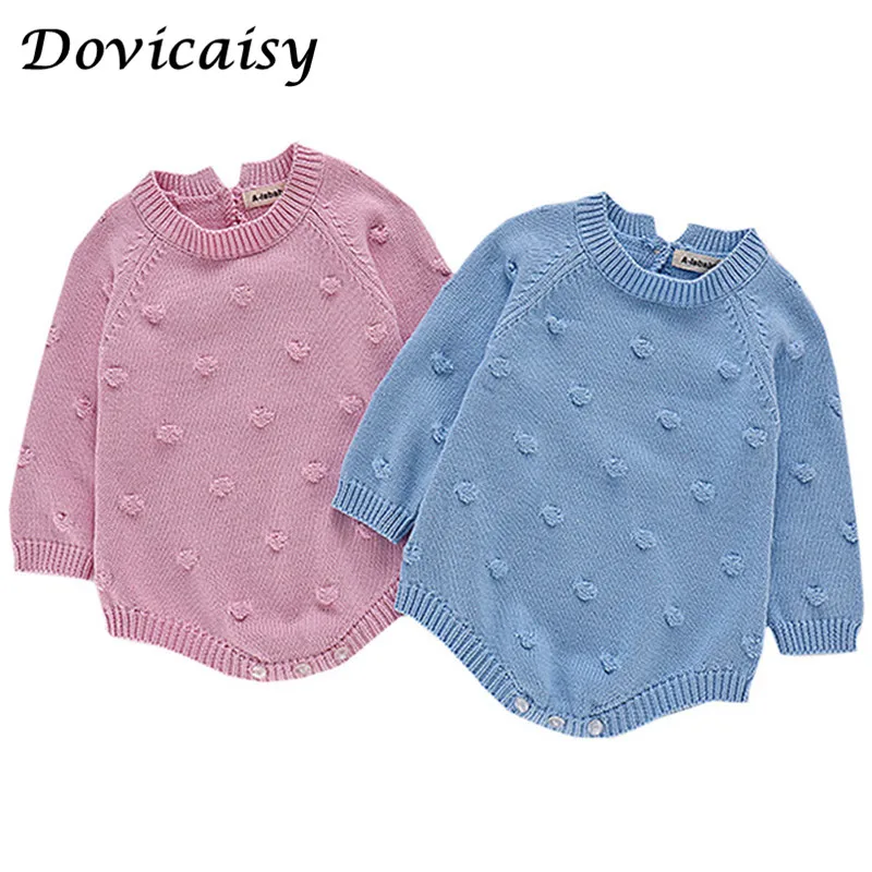 Autumn Baby Knitted Rompers Sweater Baby Girl Long sleeve Knitted