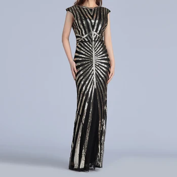 

Seamyla New Luxury Sequined Maxi Dress Women Vestidos Verano 2020 Elegant Summer Sexy Bodycon Sleeveless Celebrity Party Dresses
