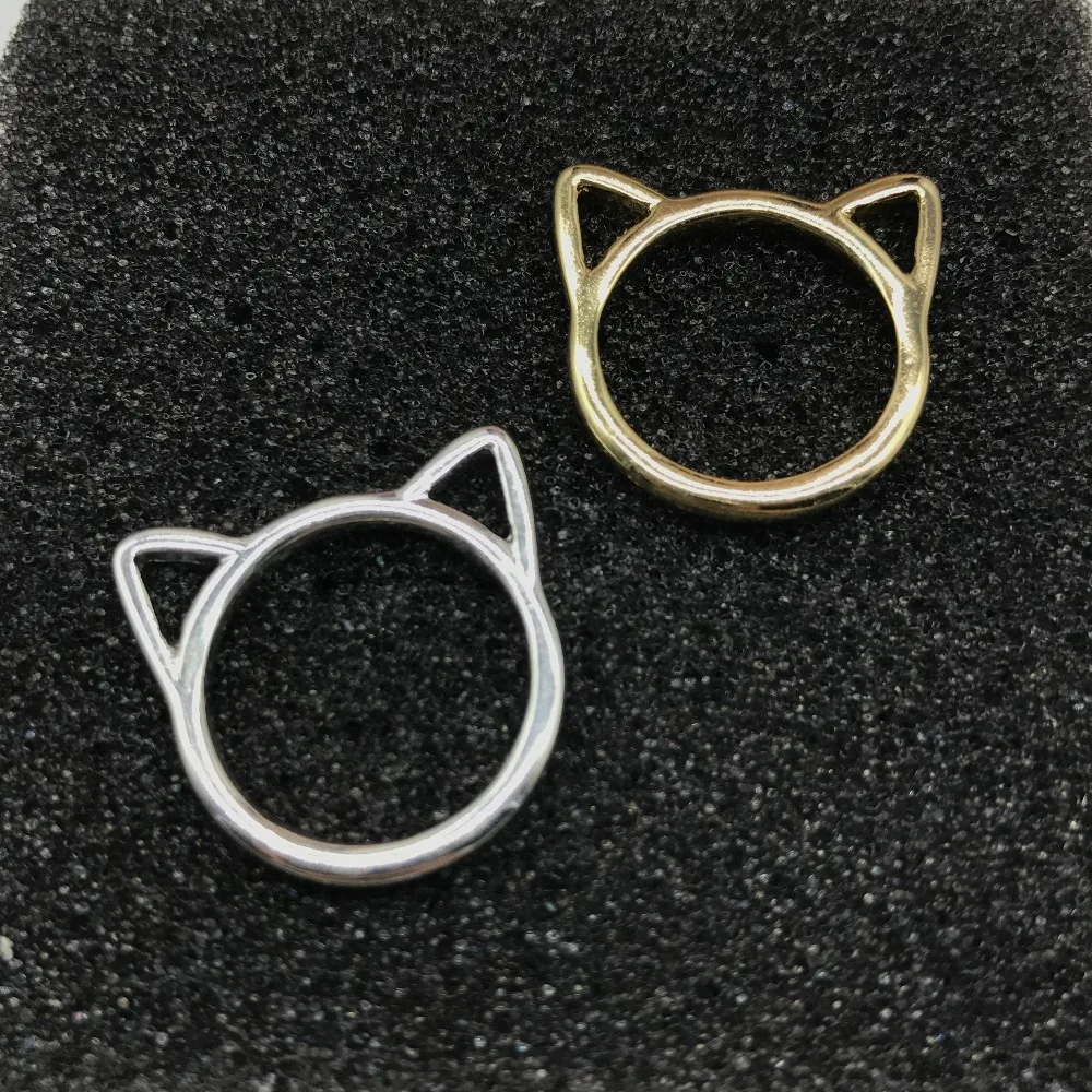

Cute Cat Face Kitten Katze Finger Rings for Women Simple Elegant Silver Gold Crazy Cat Lady Ring Animal Lover Gifts