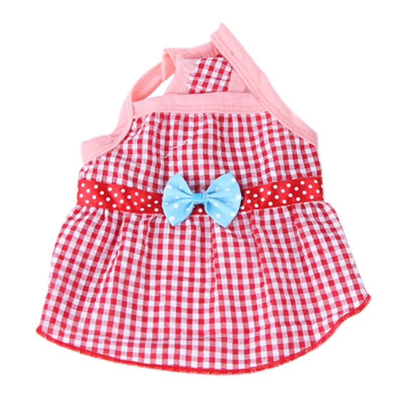 

Newest Summer Pet Dog Puppy Princess Sleeveless Lattice Bow Dress Apparel Clothing Top Pet clothing