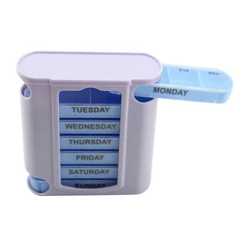 

1 Pcs Pill Storage Box Medicine Case 7 Day 28 Compartments Portable Organizer Container LAD-sale
