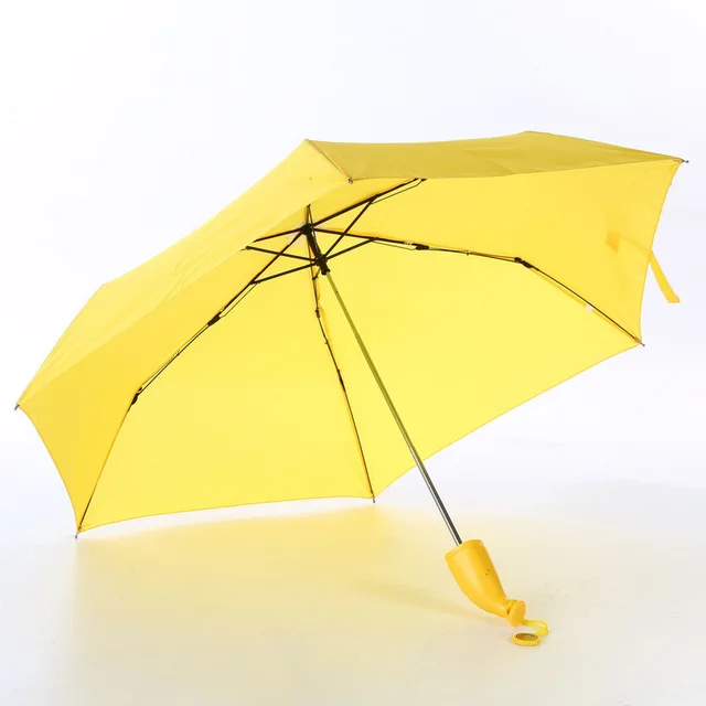 Novelty Folding Yellow Banana Umbrella Parasol UV Protection Sun