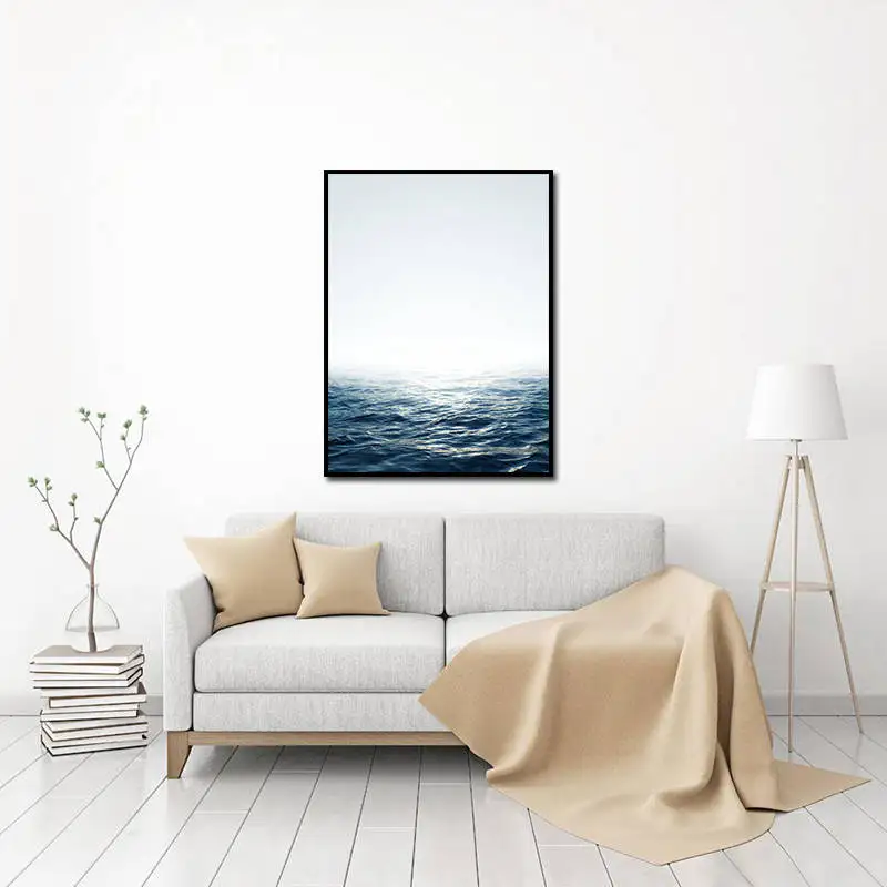 Abstract Minimalist Art Sea Posters And Prints Wall Canvas Painting Pictures For Living Room Nordic Decoration | Дом и сад