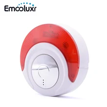 MD-214R 868 МГц стробоскоп звук рога и светодиодный мигающий Сирена w резервный аккумулятор и адаптер питания, для TCP IP Ethernet Alarme системы