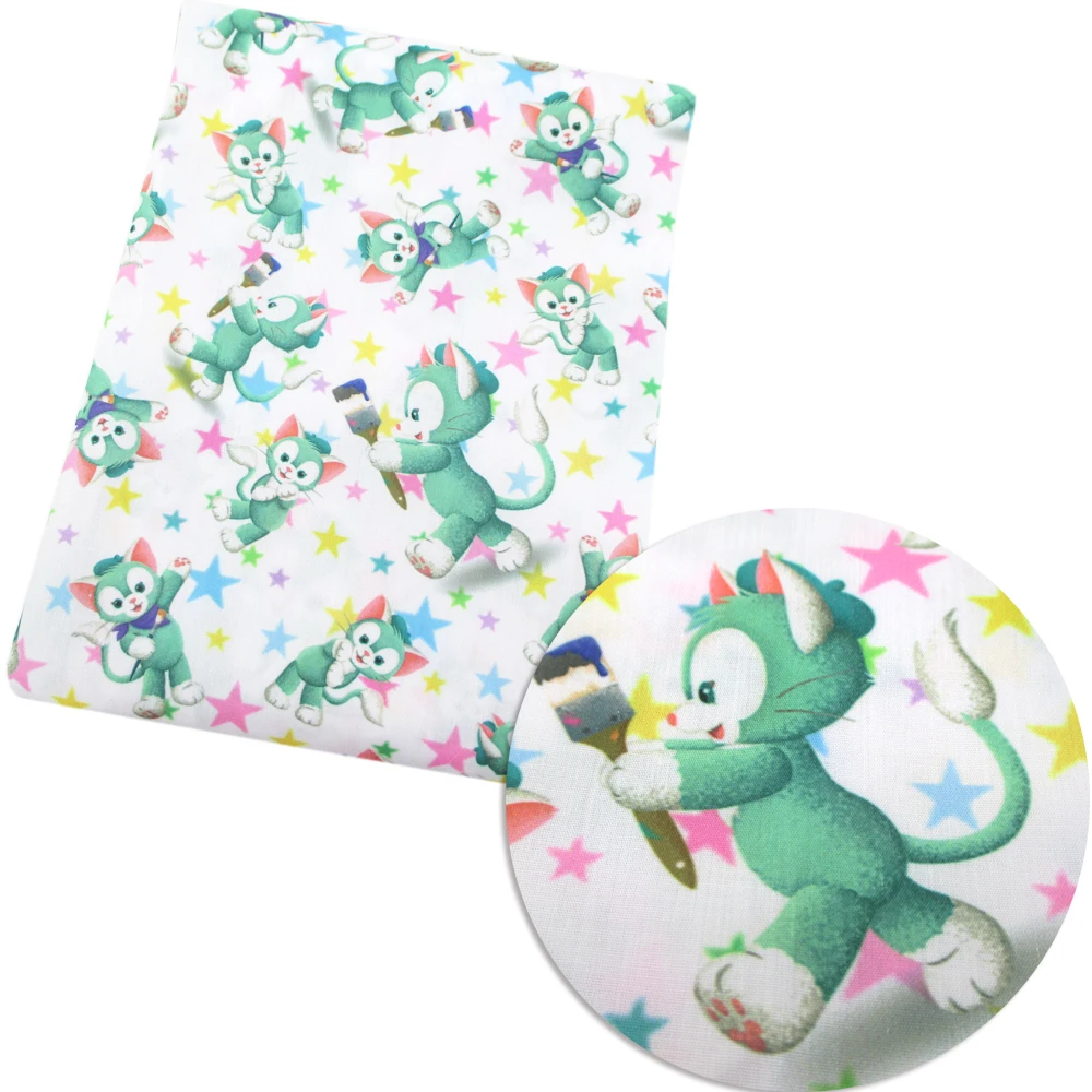 

David accessories 50*145cm cartoon Polyester cotton fabric for Tissue Kids Bedding home textile for Sewing Tilda Doll,56691