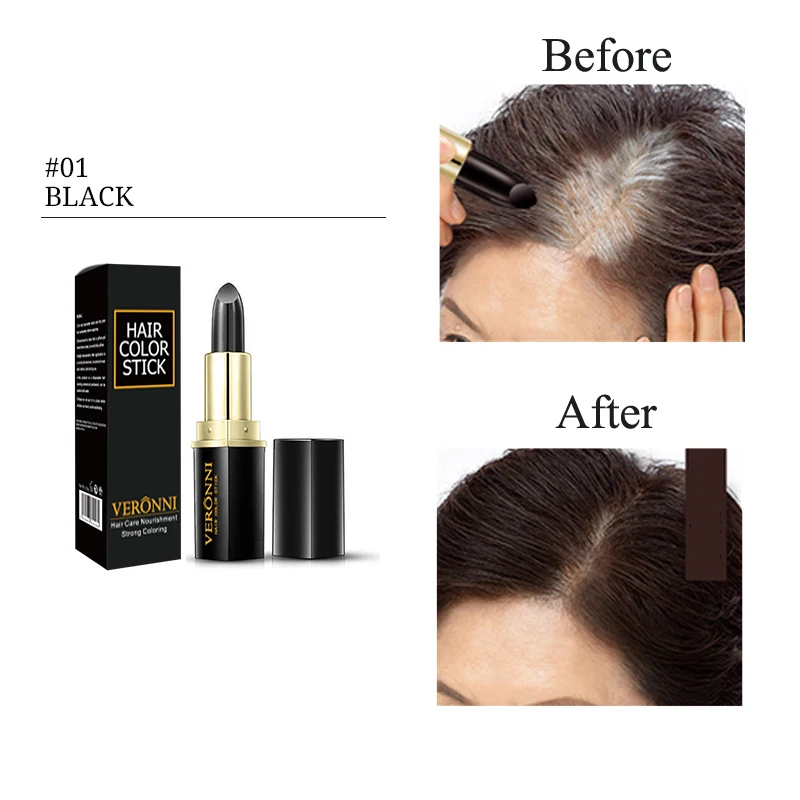 

Coverage Hair Color One-Time Hair dye Gray Root VERONNI Instant Modify Cream Stick Temporary Colour Dye Cover Up White Hair