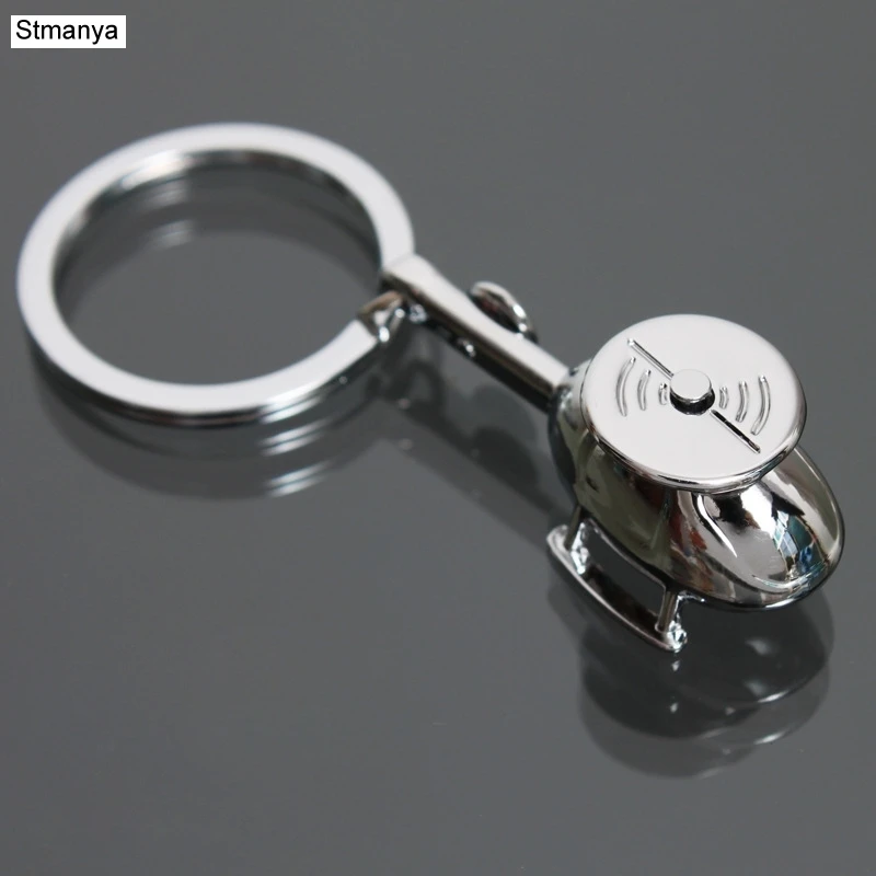 

New Fashion Helicopter model key car men car fashion Keychain Keyring for Men and Women Travel commemorative Gift 17396