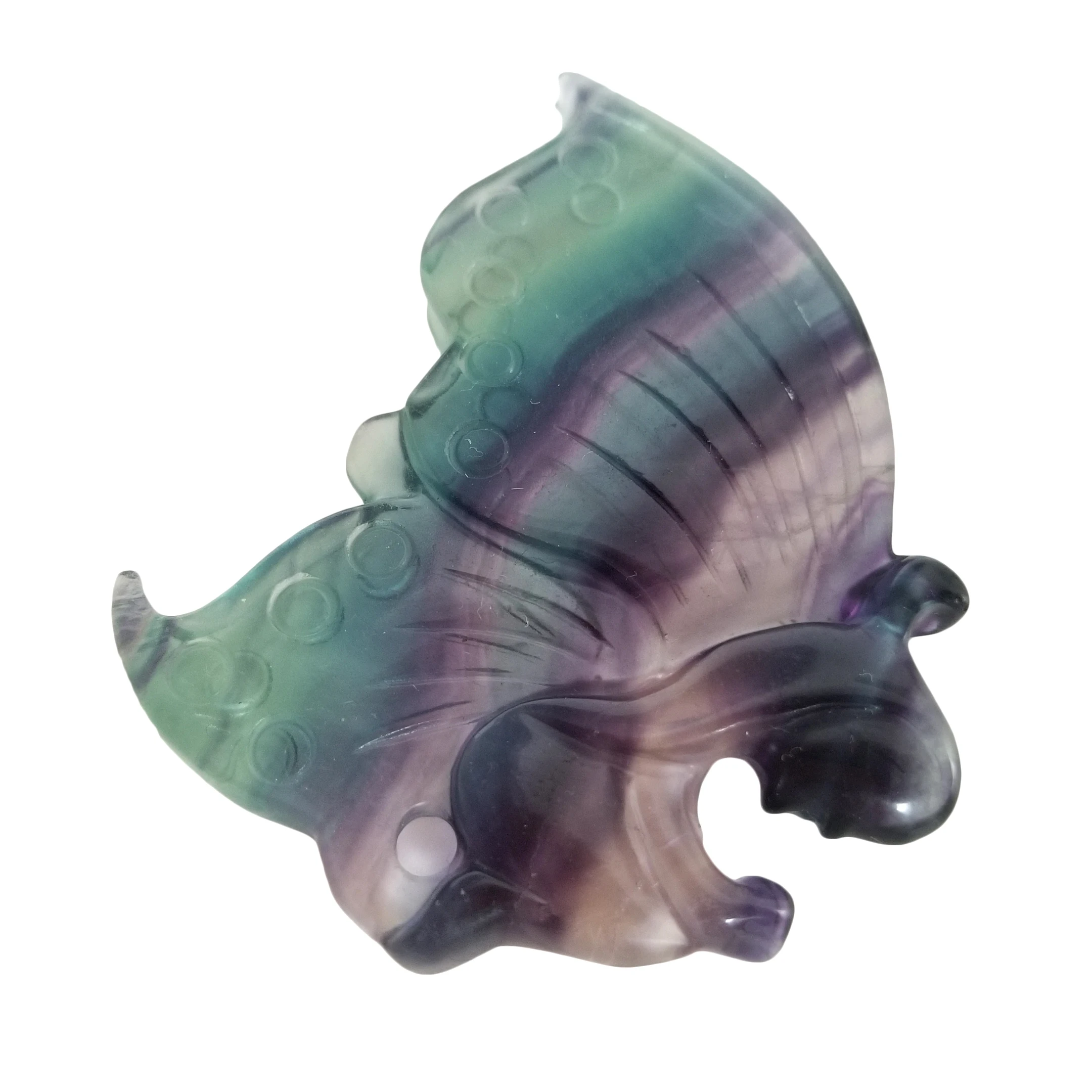 Natural Rainbow Fluorite Quartz Folwer Fairy 2.5Inch Hand Carved Gemstones For Home Wedding Decoration Polished Crystal GY