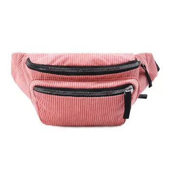 

WoMan Waist Pack Corduroy Chest Pack Vintage Phone Pouch Belt Messenger Shoulder Bags