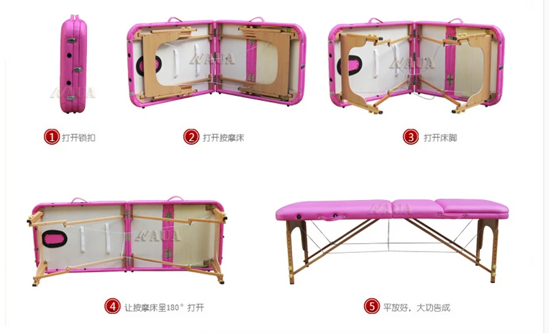 Naua W19 складной массажи кровать. Оригинальный физиотерапия Кровать Массажная кровать. Твердой древесины Продажа с завода-изготовителя