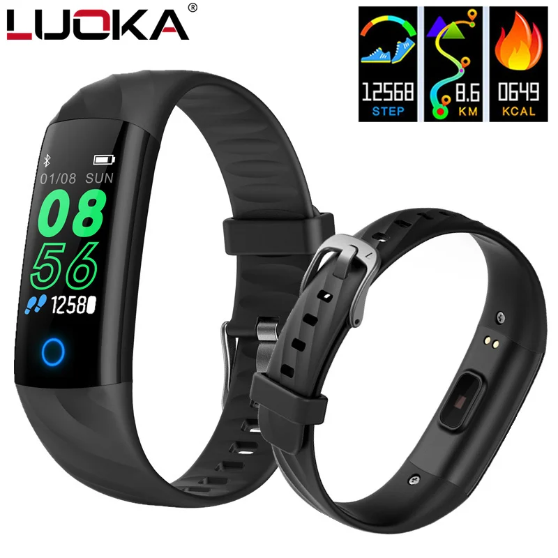 LUOKA New Smart Bracelet IP68 Colorful Screen Heart Rate Monitor Bracelet Blood Pressure Fitness Tracker Sport Watch Wristband